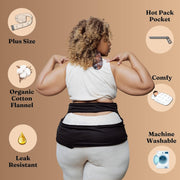 Sentre Castor Oil Pack for Plus Sizes – Adjustable, Organic, Leak-Resistant